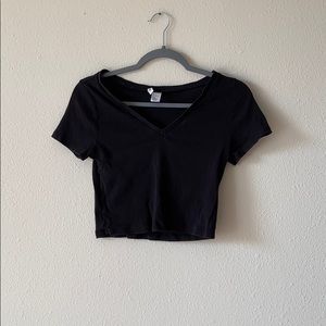 Black crop top